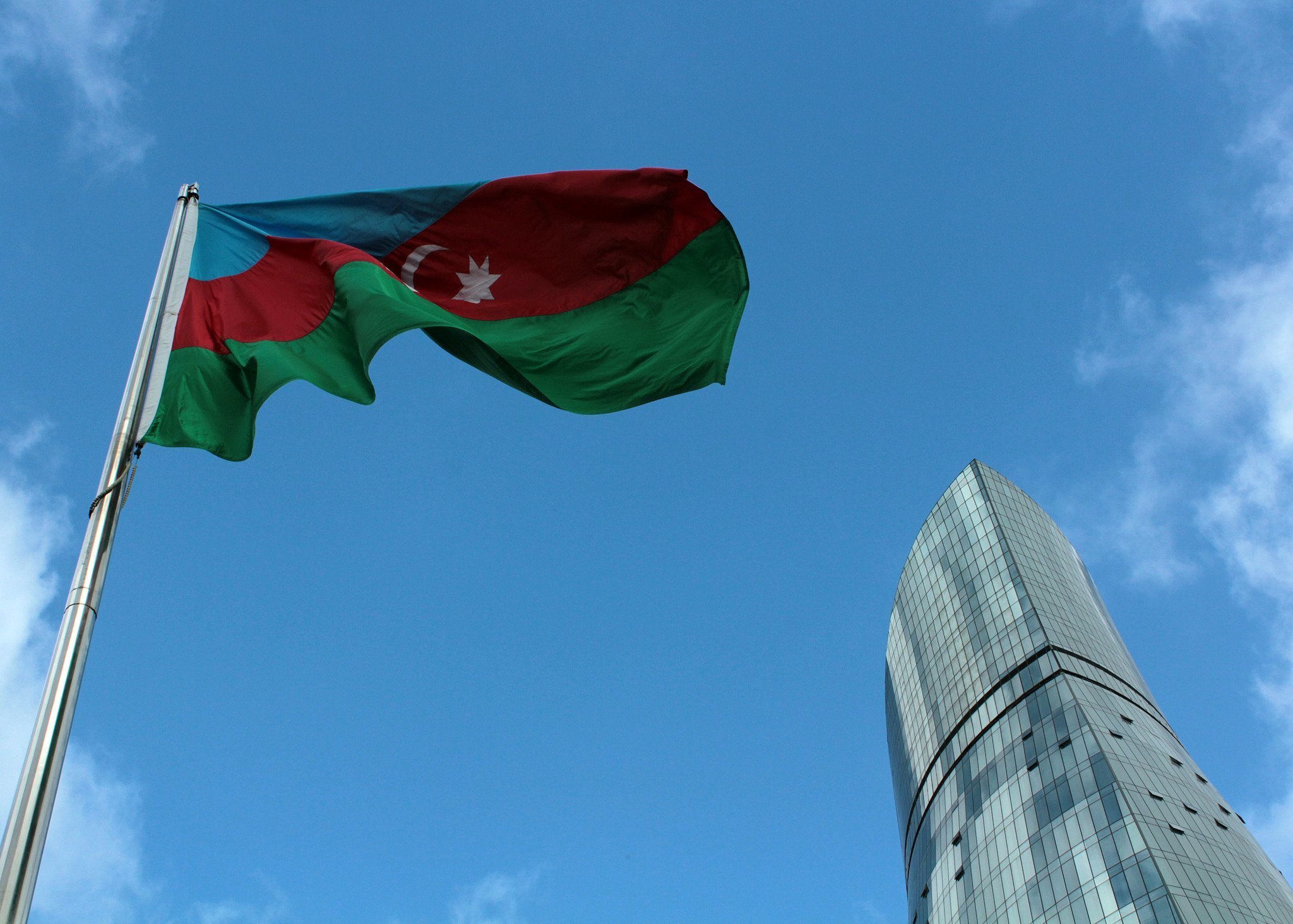 drapeau azerbaïdjan bakou