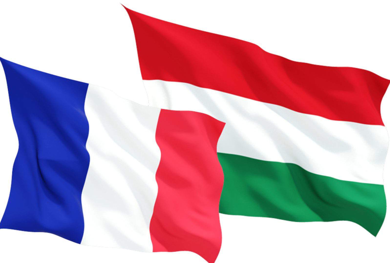 Frankreich-Ungarn-Flaggenkooperation