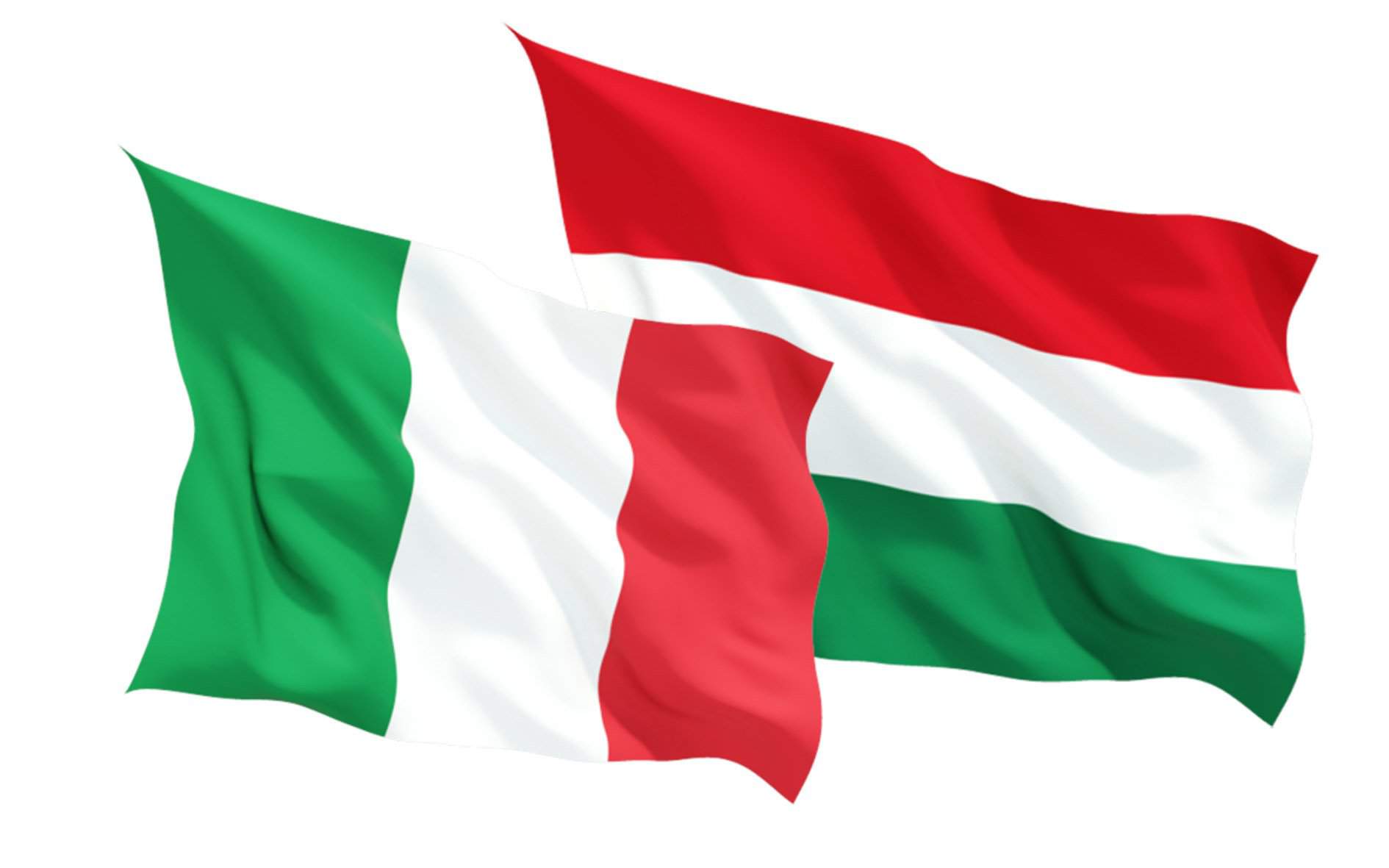 Italien-Ungarn-Flagge