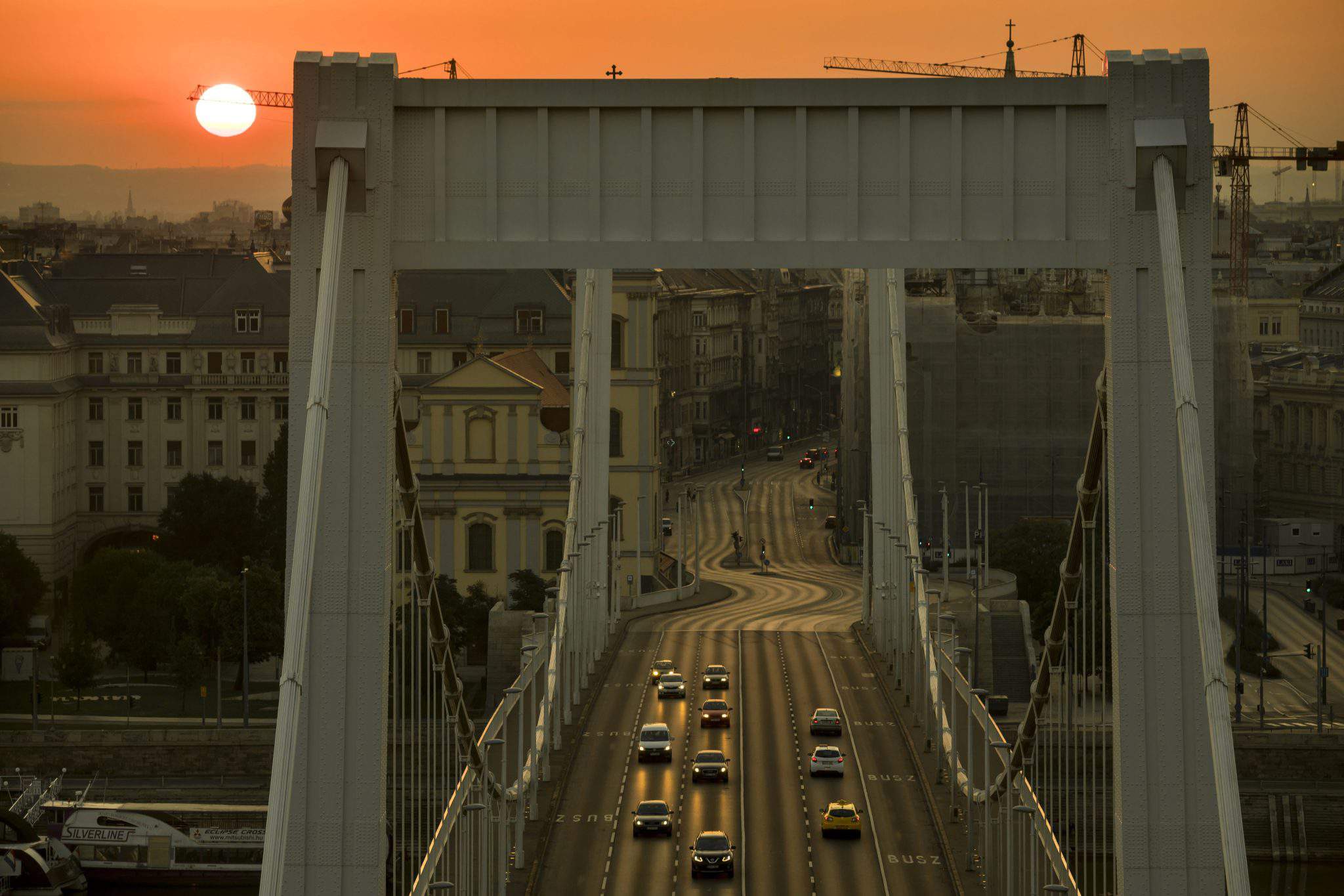 Budapest morning traffic