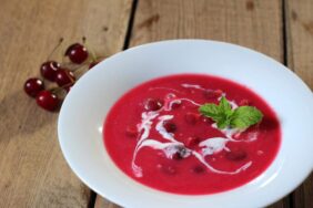 soup, sour cherry