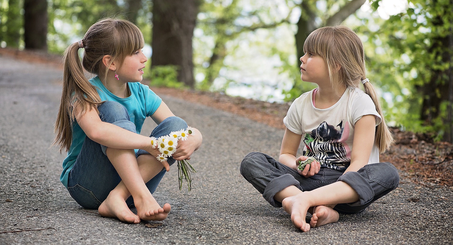 Children siblings play