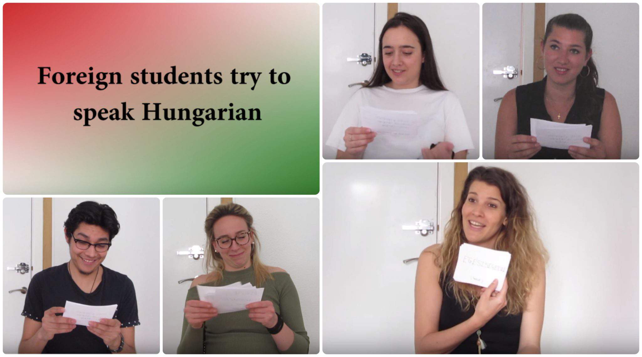外国学生讲匈牙利语