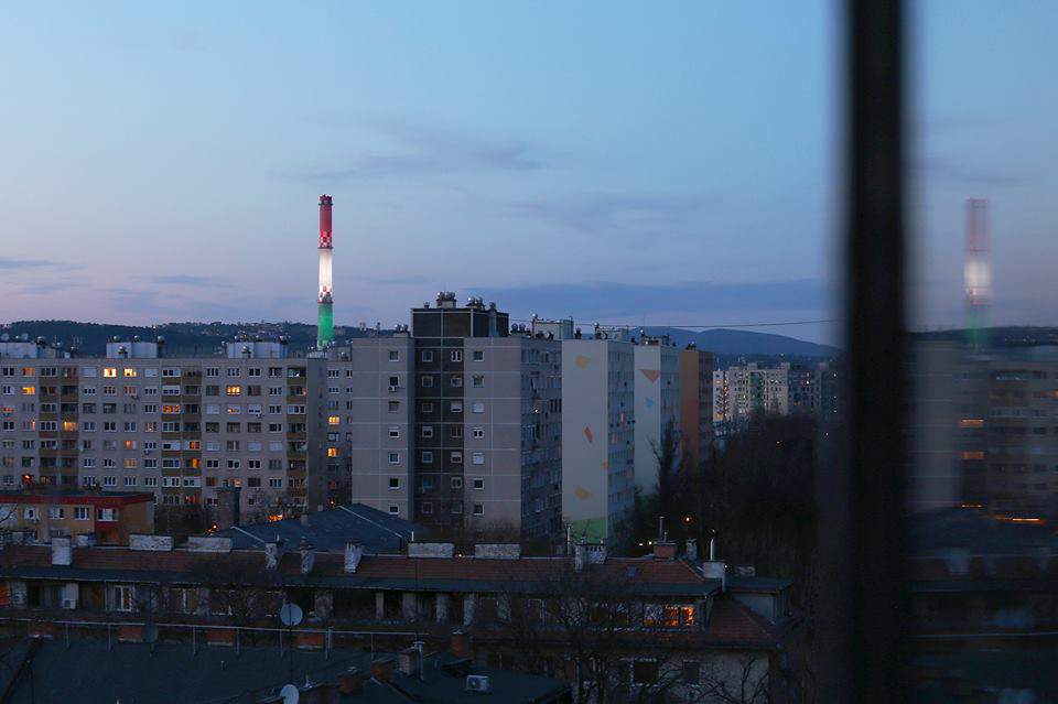 budapest, city, chimney