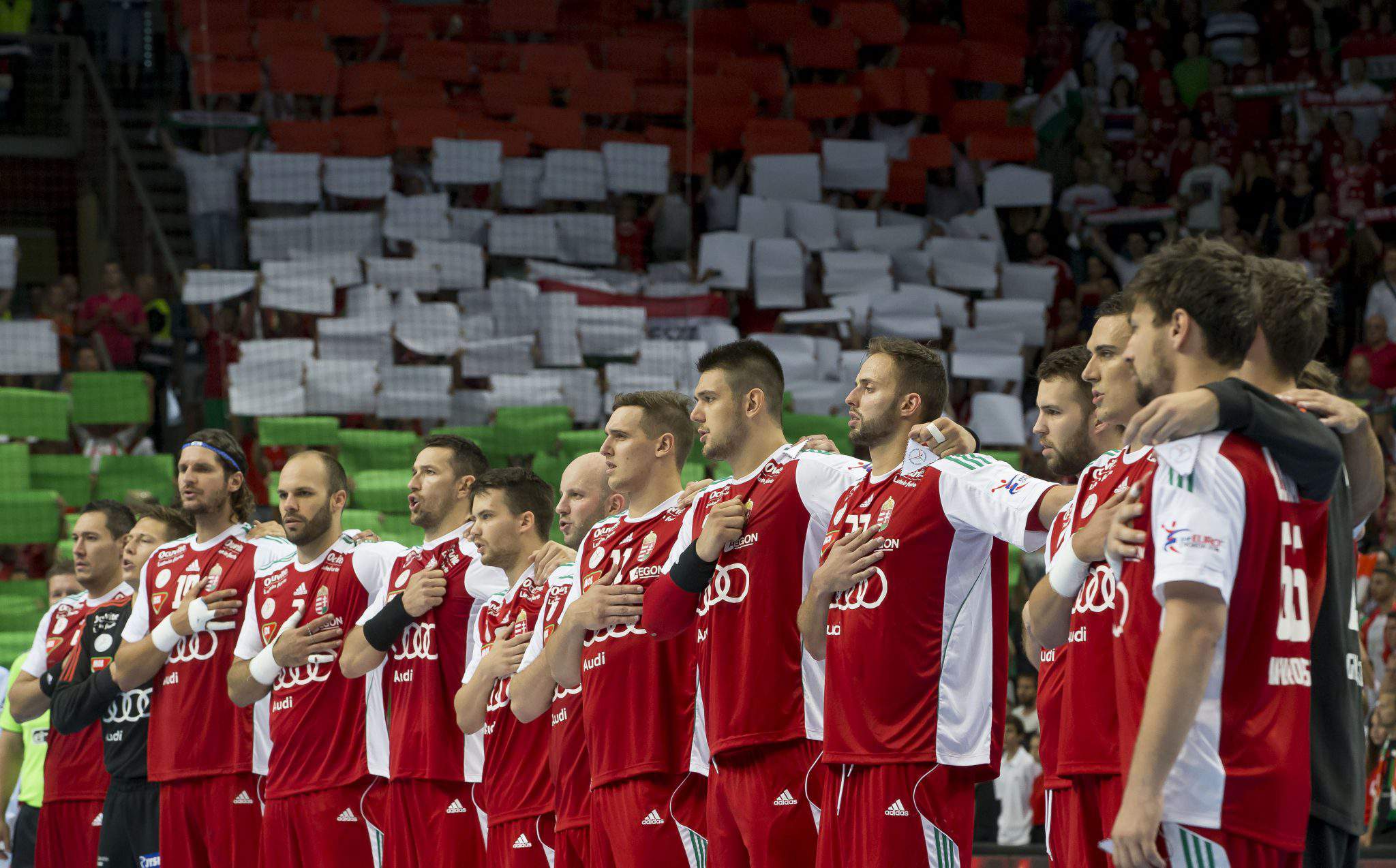 handball, hongrois, équipe, sports