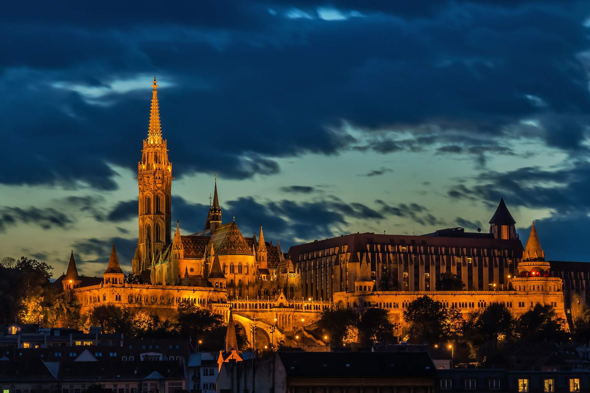 Noche de la vista de Budapest