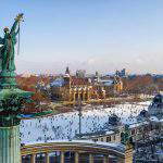 Nieve de invierno en Budapest