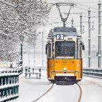 Nieve de invierno en Budapest