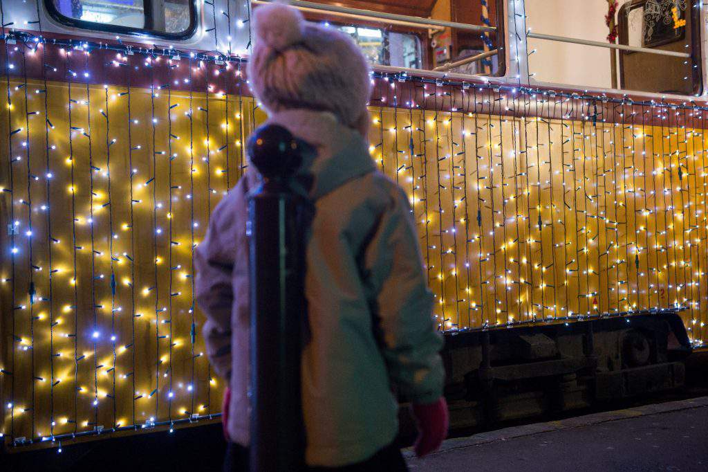рождество, легкий трамвай, будапешт