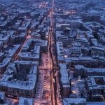 Invierno Budapest Nieve Ciudad Luces