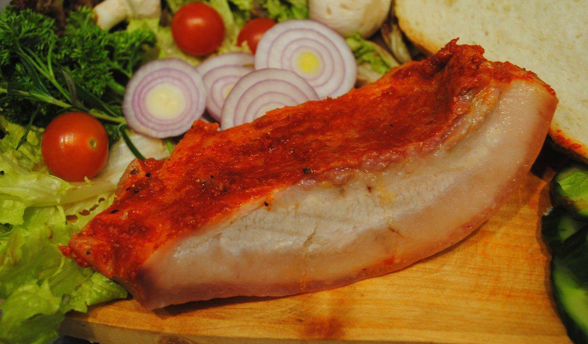 Vařená slanina, tradiční, jídlo, maďarština