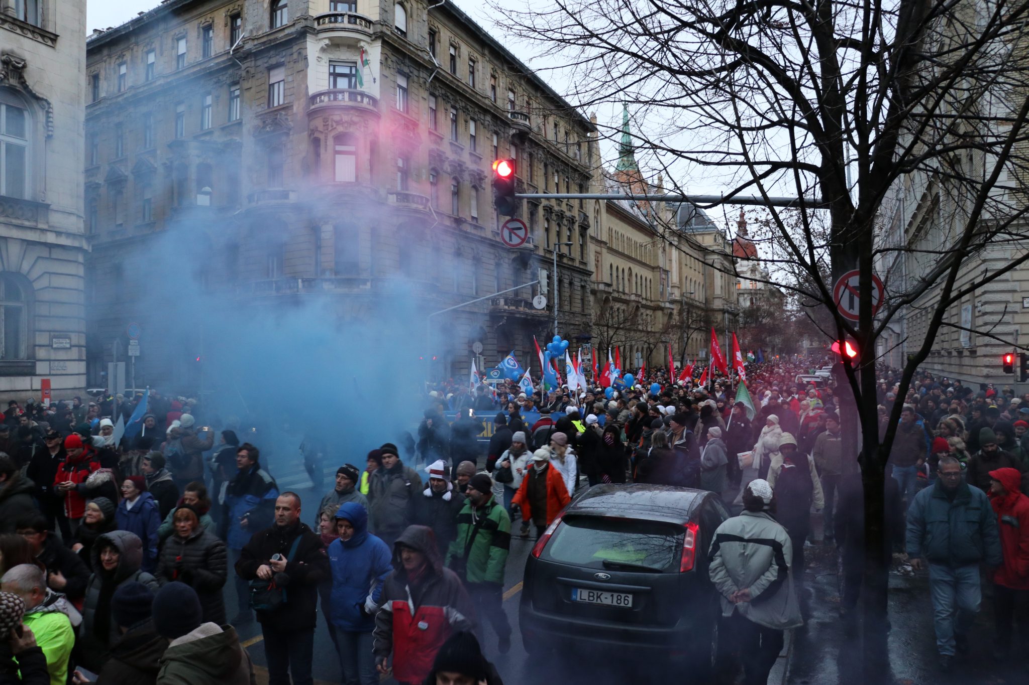 Manifestazione antigovernativa a Budapest