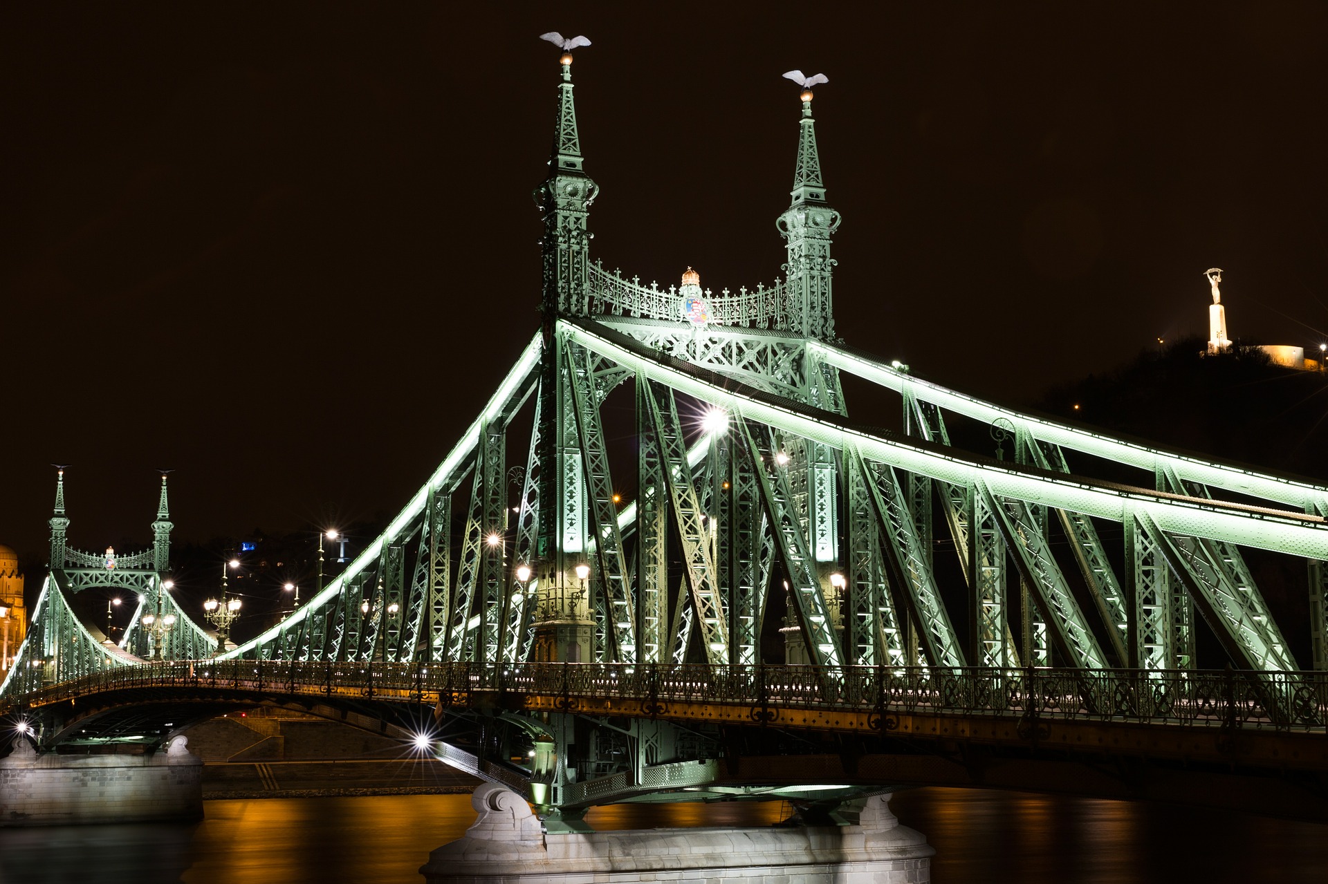 Liberty Bridge, Budapest, Hungary, bridge, sight