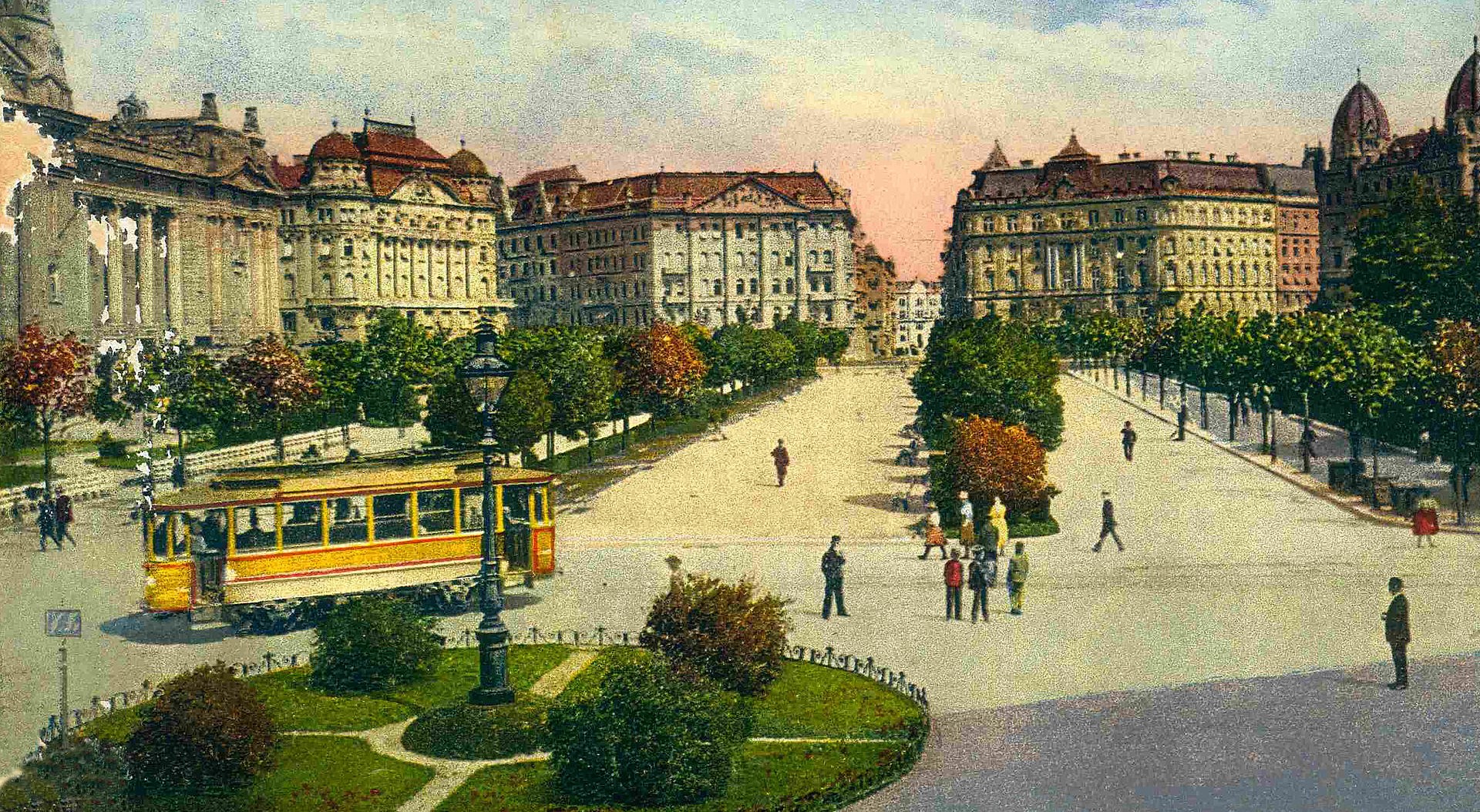 Budapest, old, picture, postcard