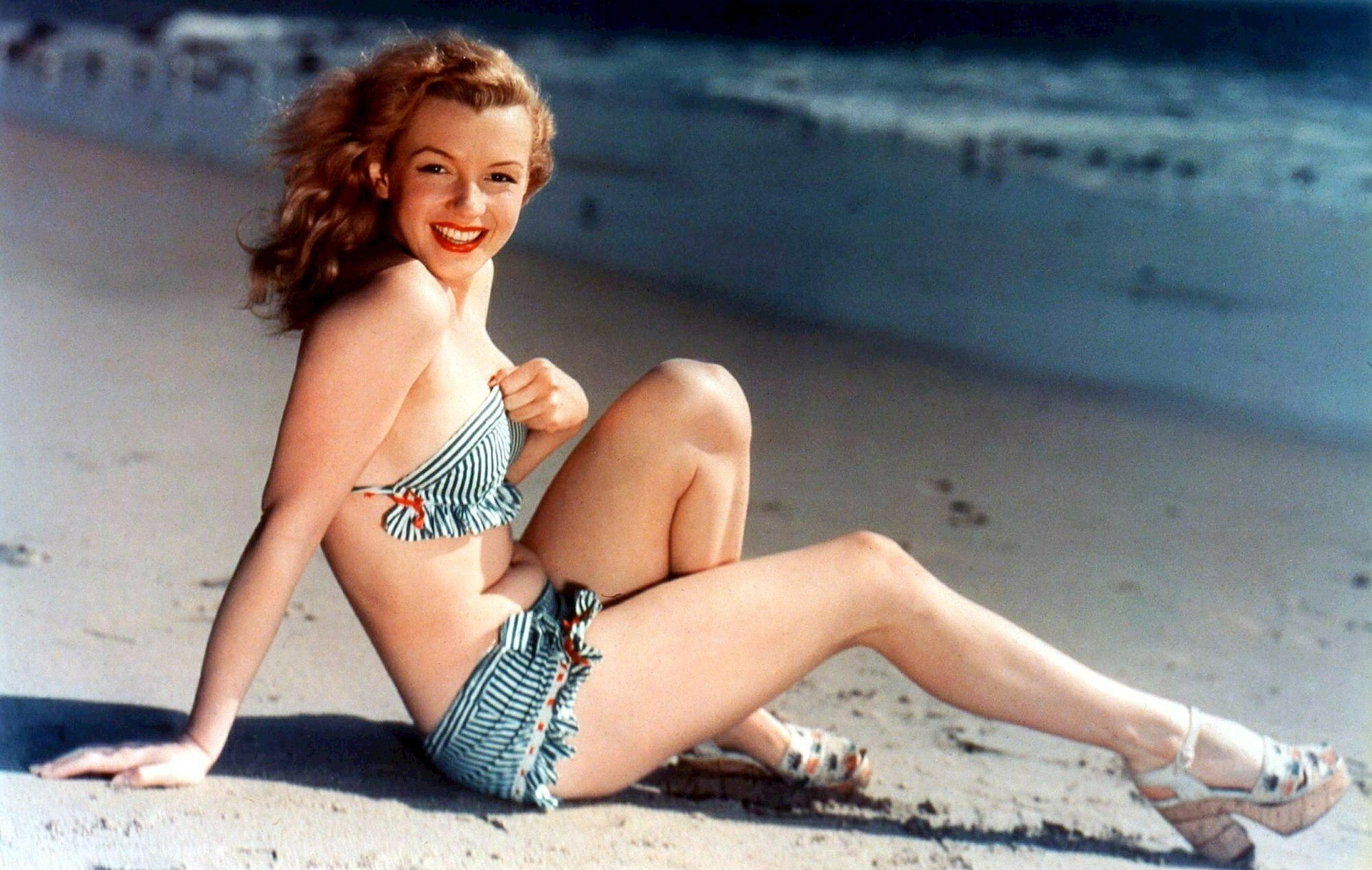 marilyn monroe, photo, beach, actress