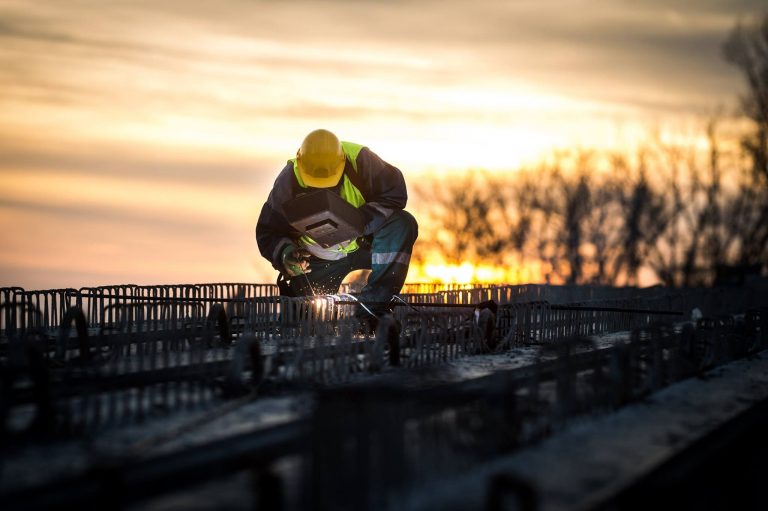 Hungary, man, worker, road, construction