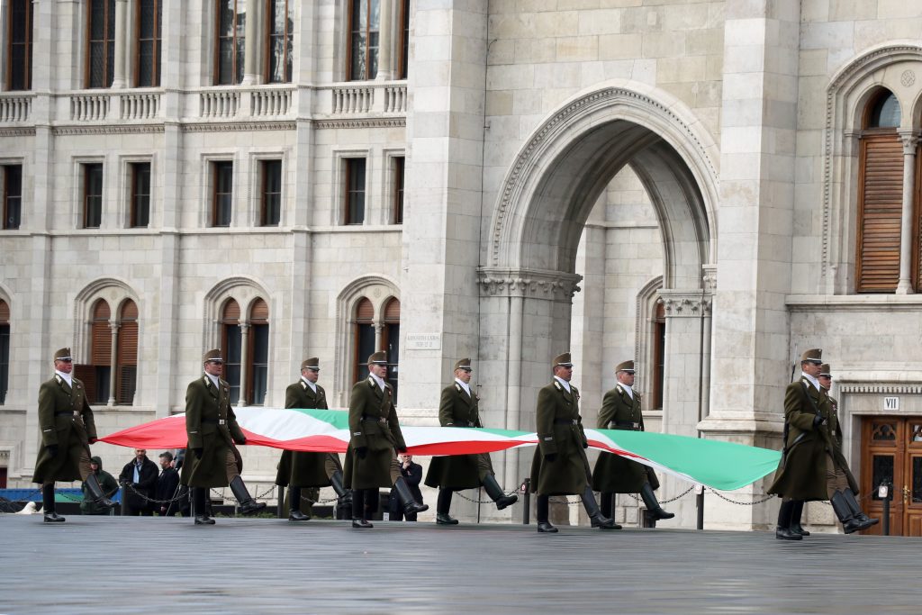 March 15 Hungary National flag hoisted 4