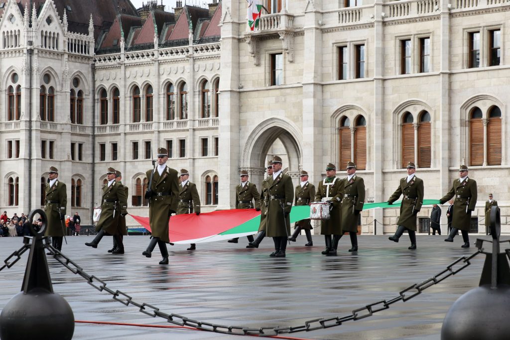 March 15 Hungary National flag hoisted