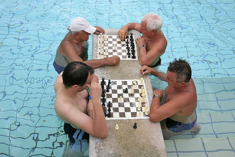 шахматы в ванне Сечени