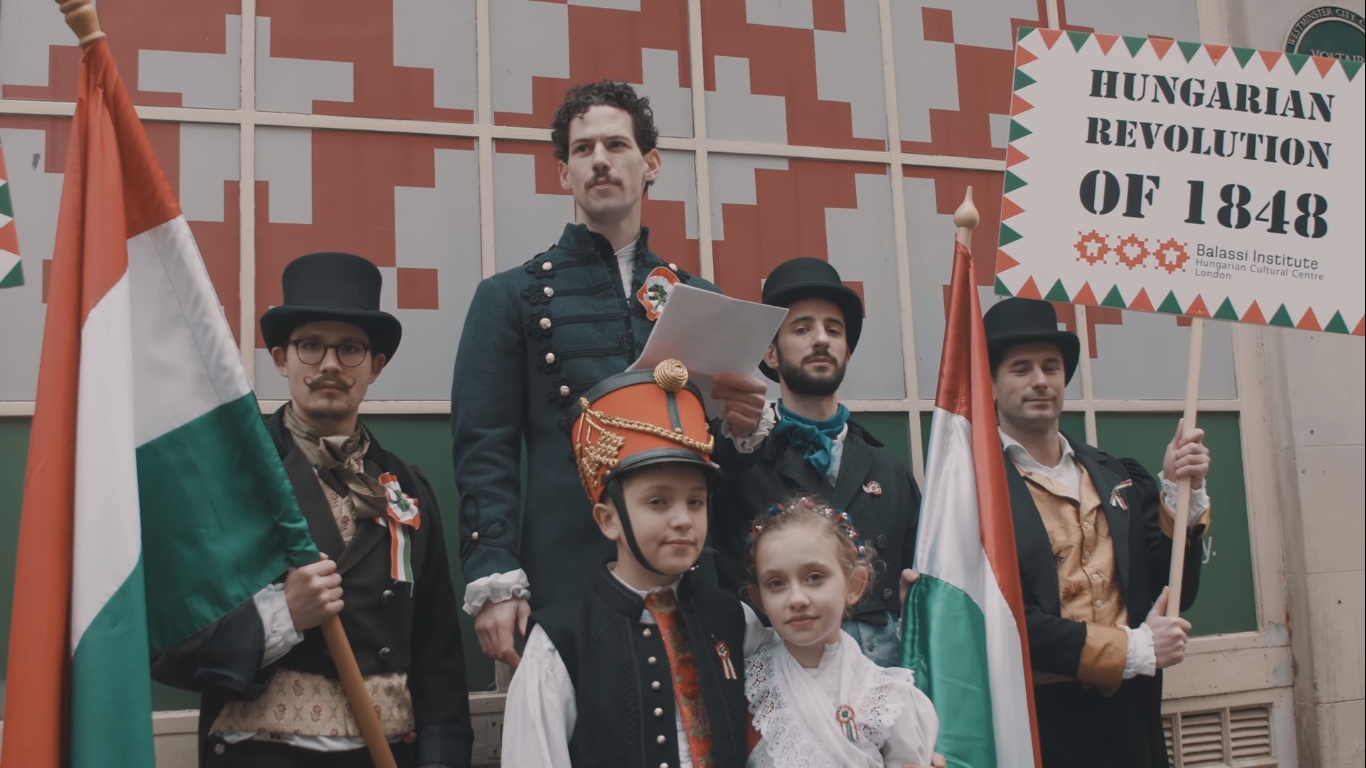 revoluția maghiară 1848 flashmob londra
