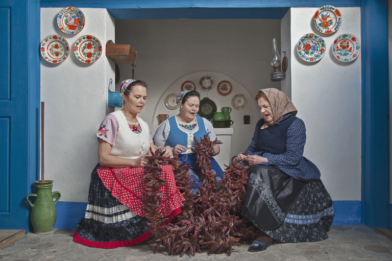 hungarikum kalocsa paprika singing folk costume hungary