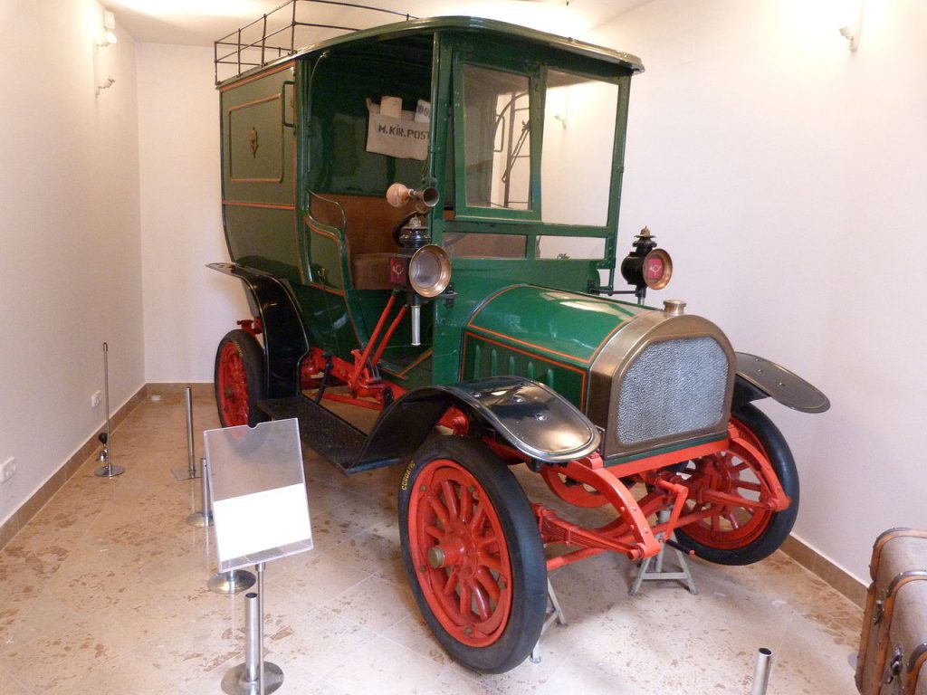János Csonka, postal car, Hungarian, first, history