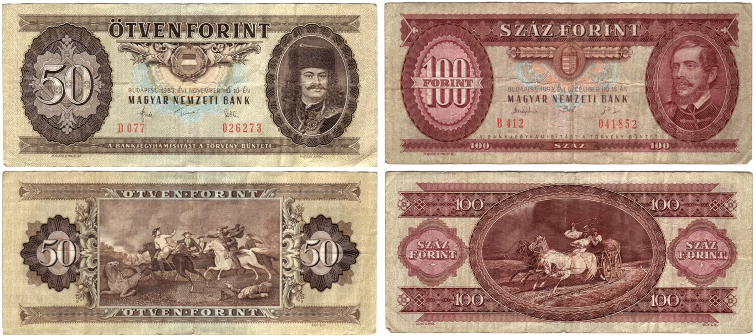 peníze, forint, starý, maďarský