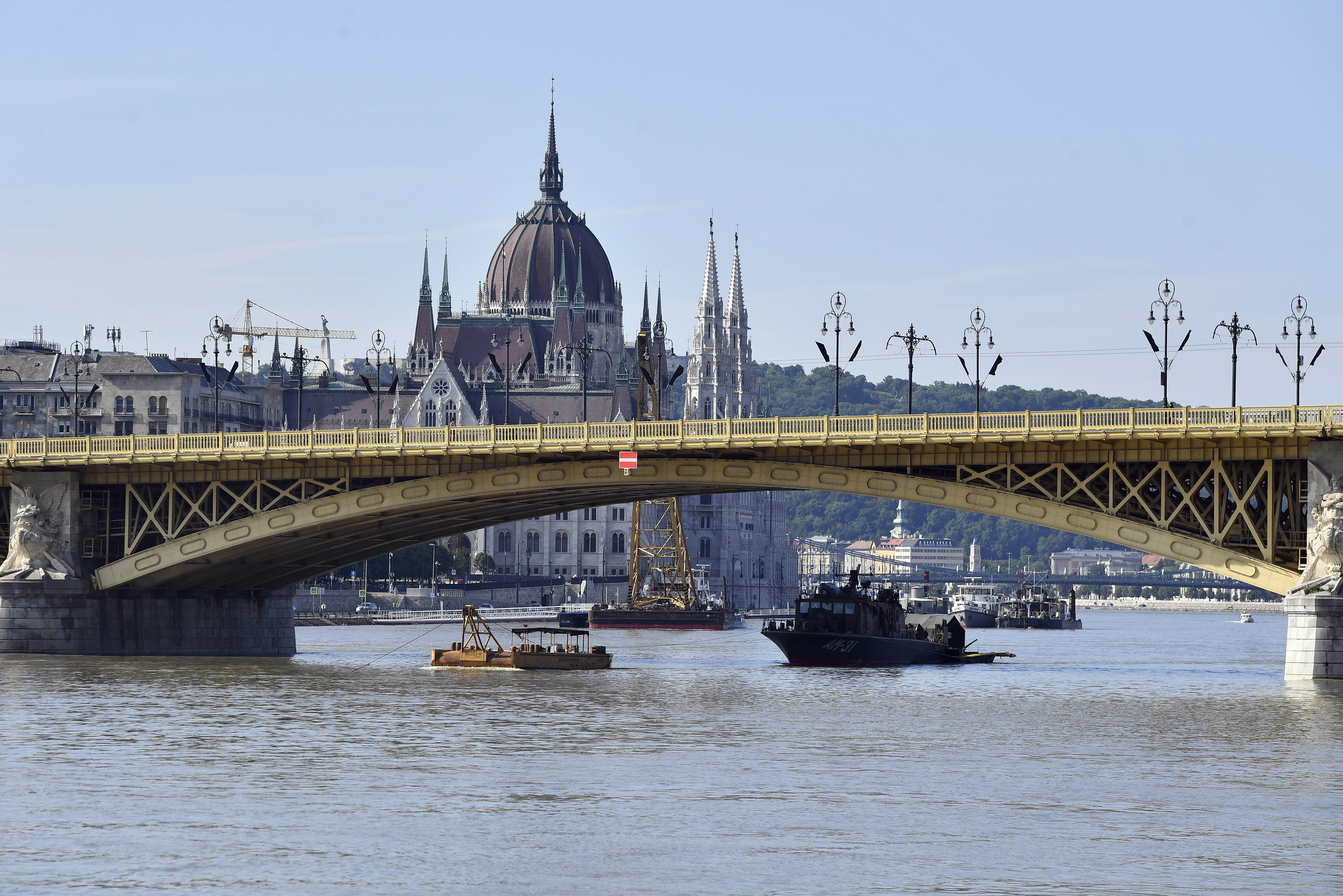 船舶碰撞多瑙河布达佩斯匈牙利