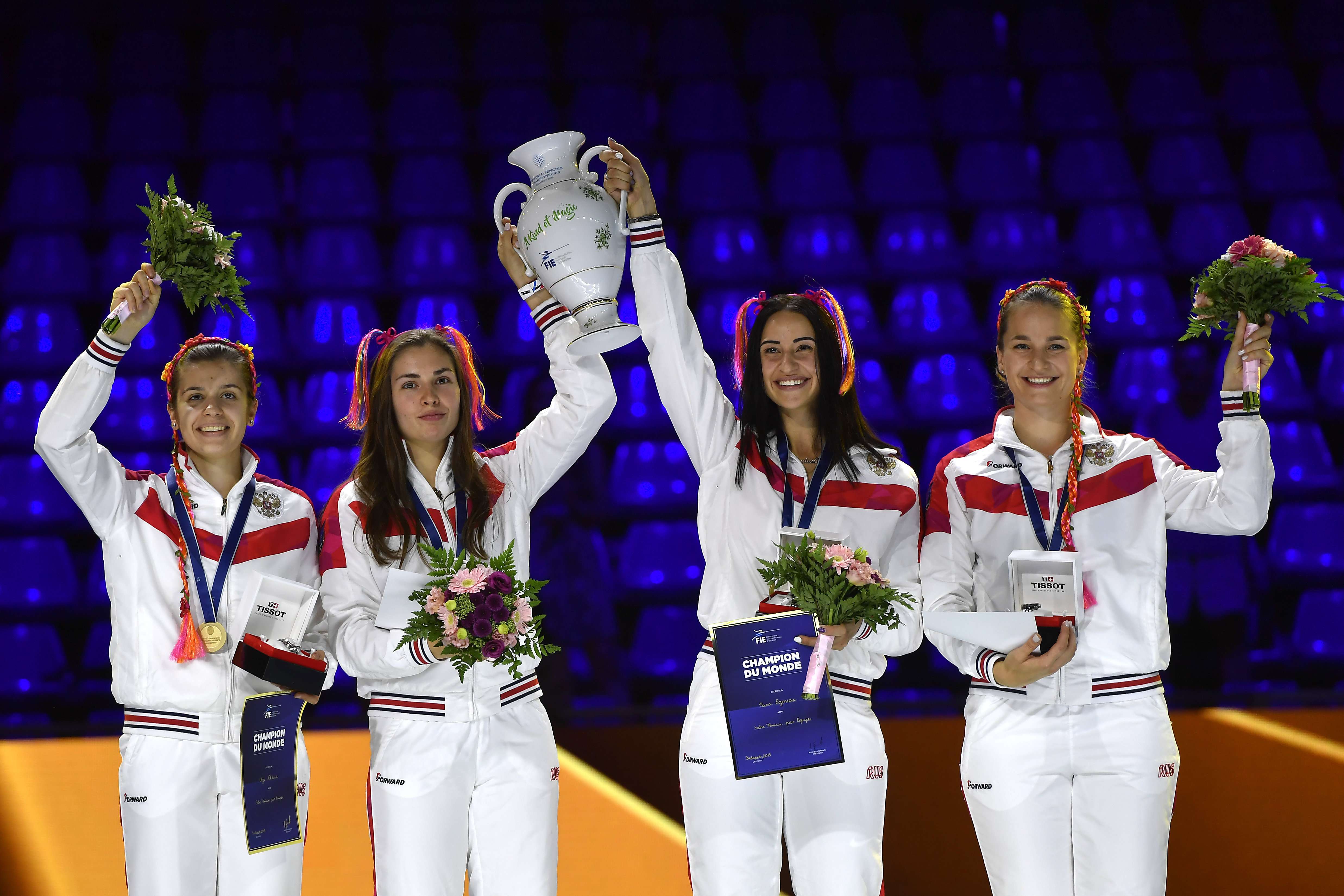 Fechten - Damen-Säbelmannschaft - Russland gewinnt Gold - Fotos