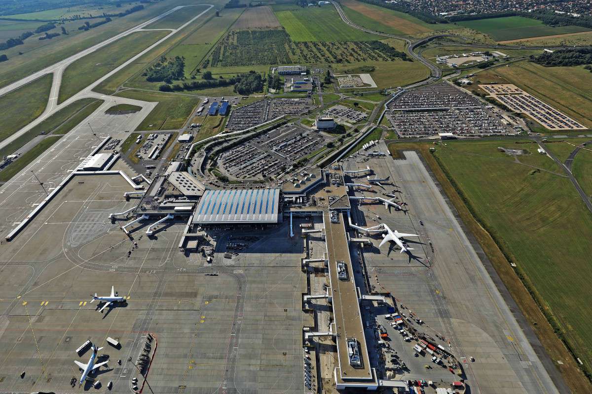 budapest airport from above