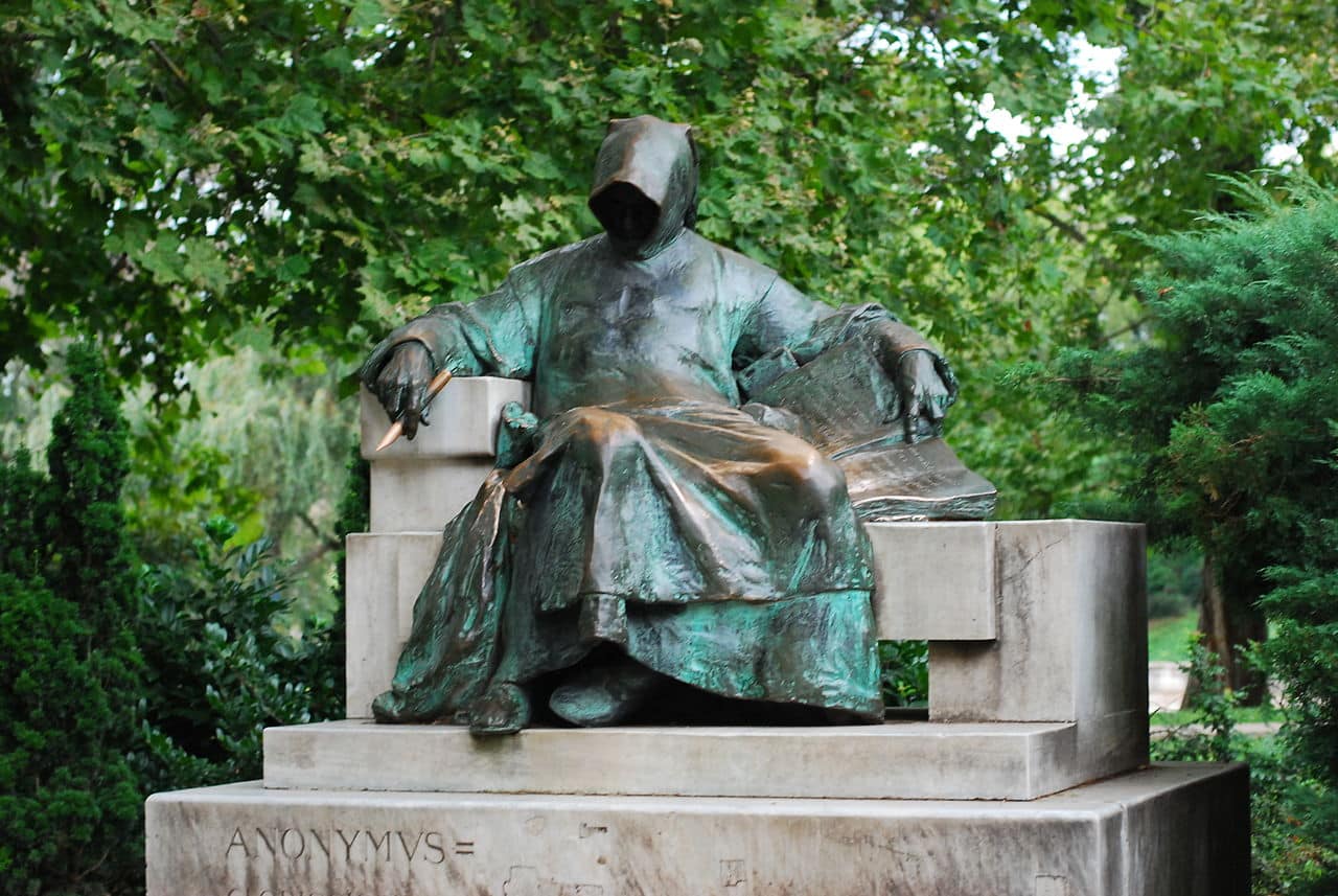 Anonymus statue, Budapest, Hungary