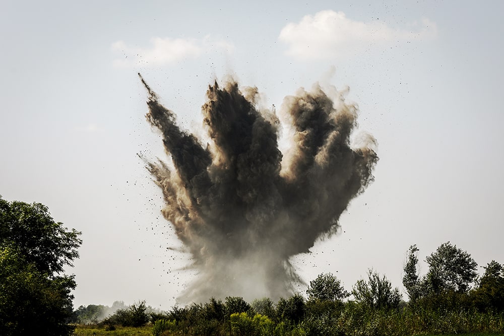 Hungary WWII bomb explode