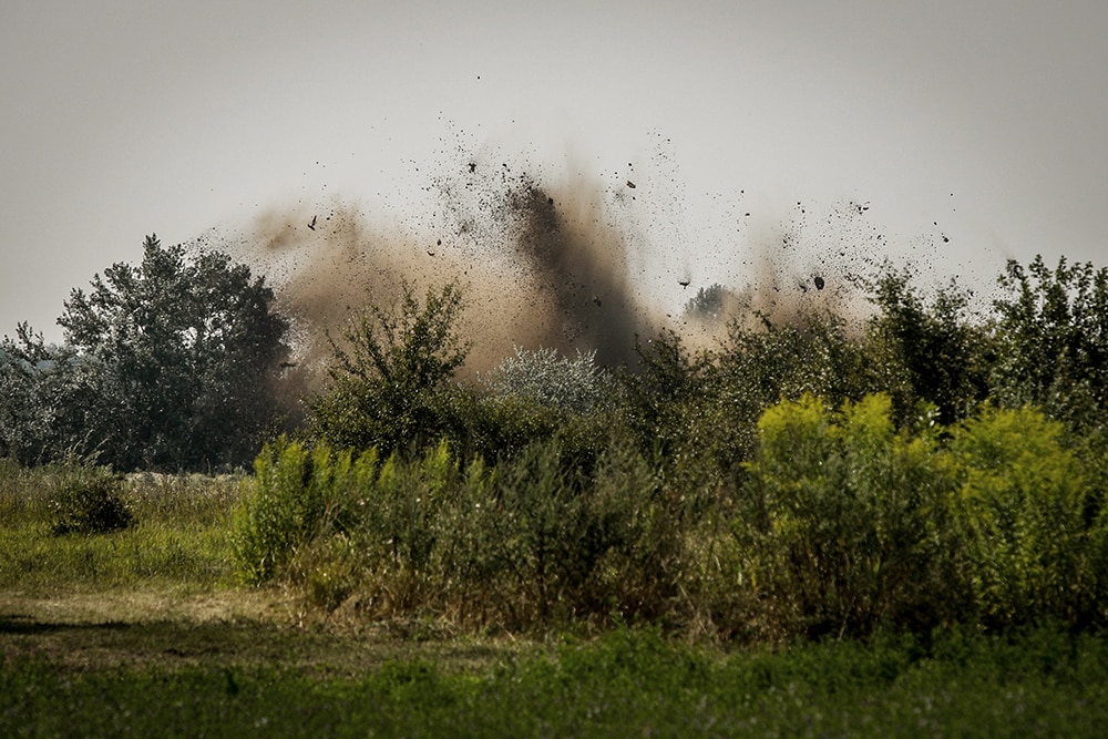 Hungary WWII bomb explode