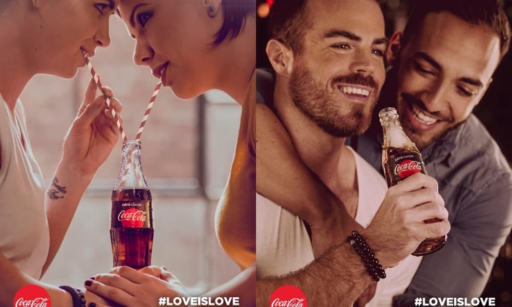حب الكوكا كولا هو إعلان الحب