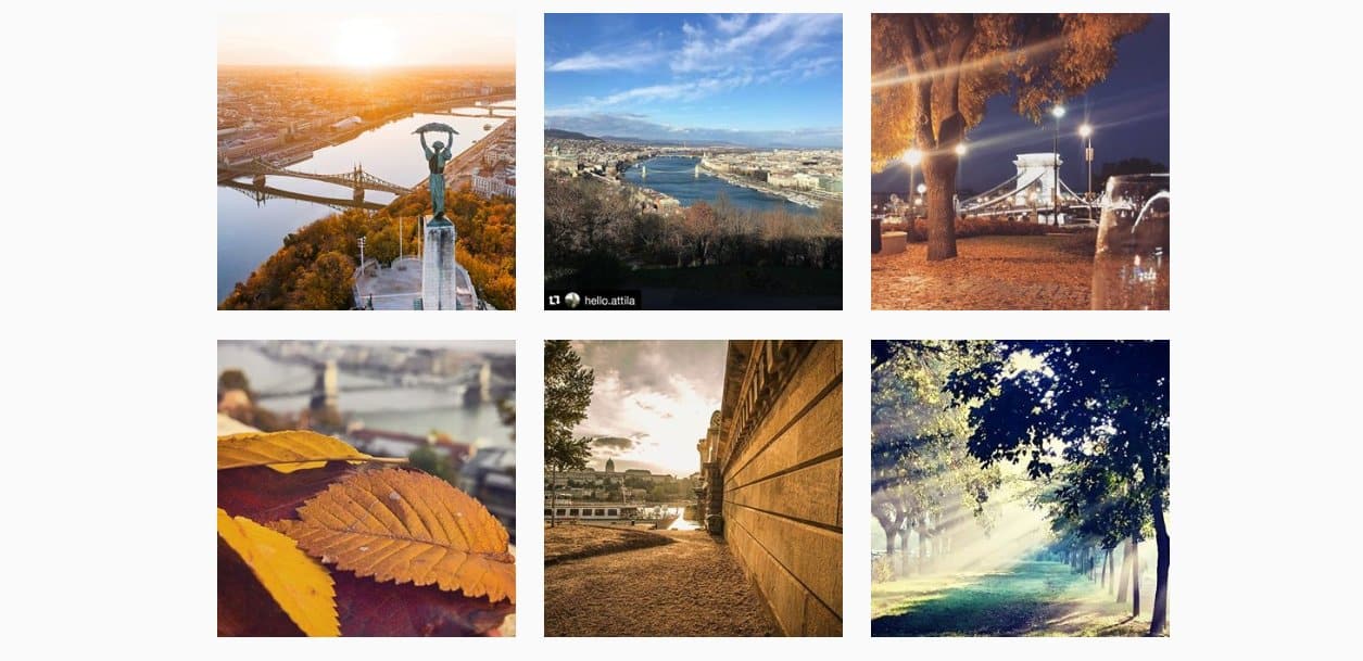 Instagram podzimní Budapešti