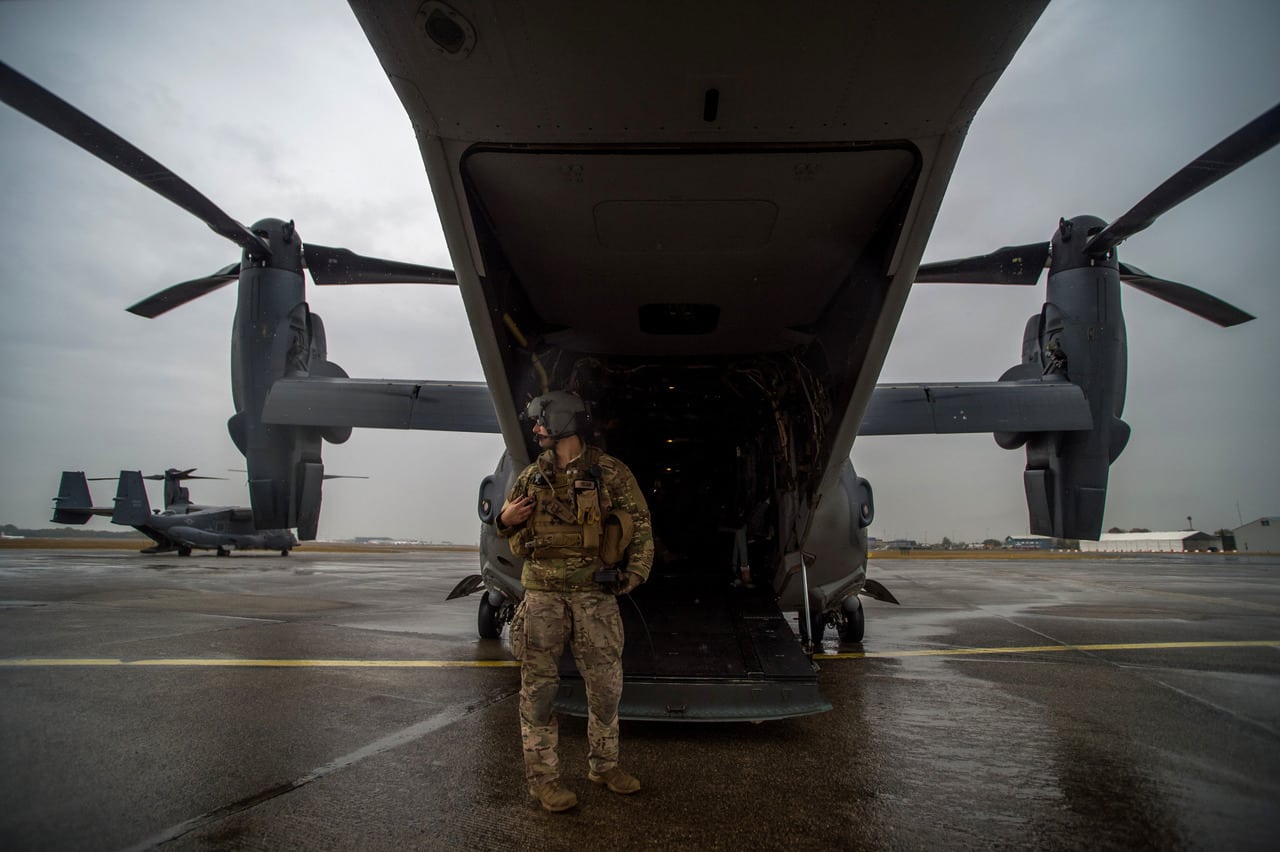 CV-22B Osprey - Special aircraft of the U.S. Air Force flew over Budapest.