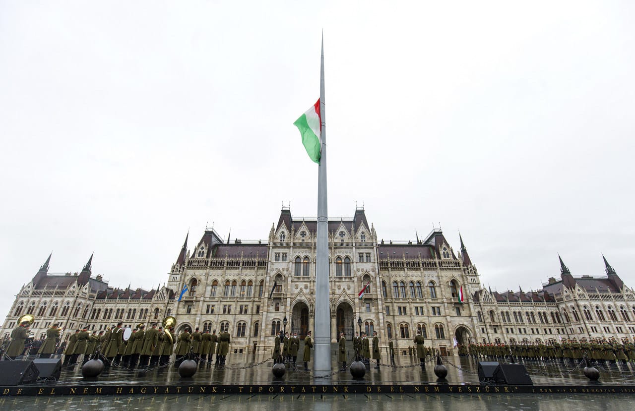 Hungarian flag at half-mast to mark crushing of 1956 uprising