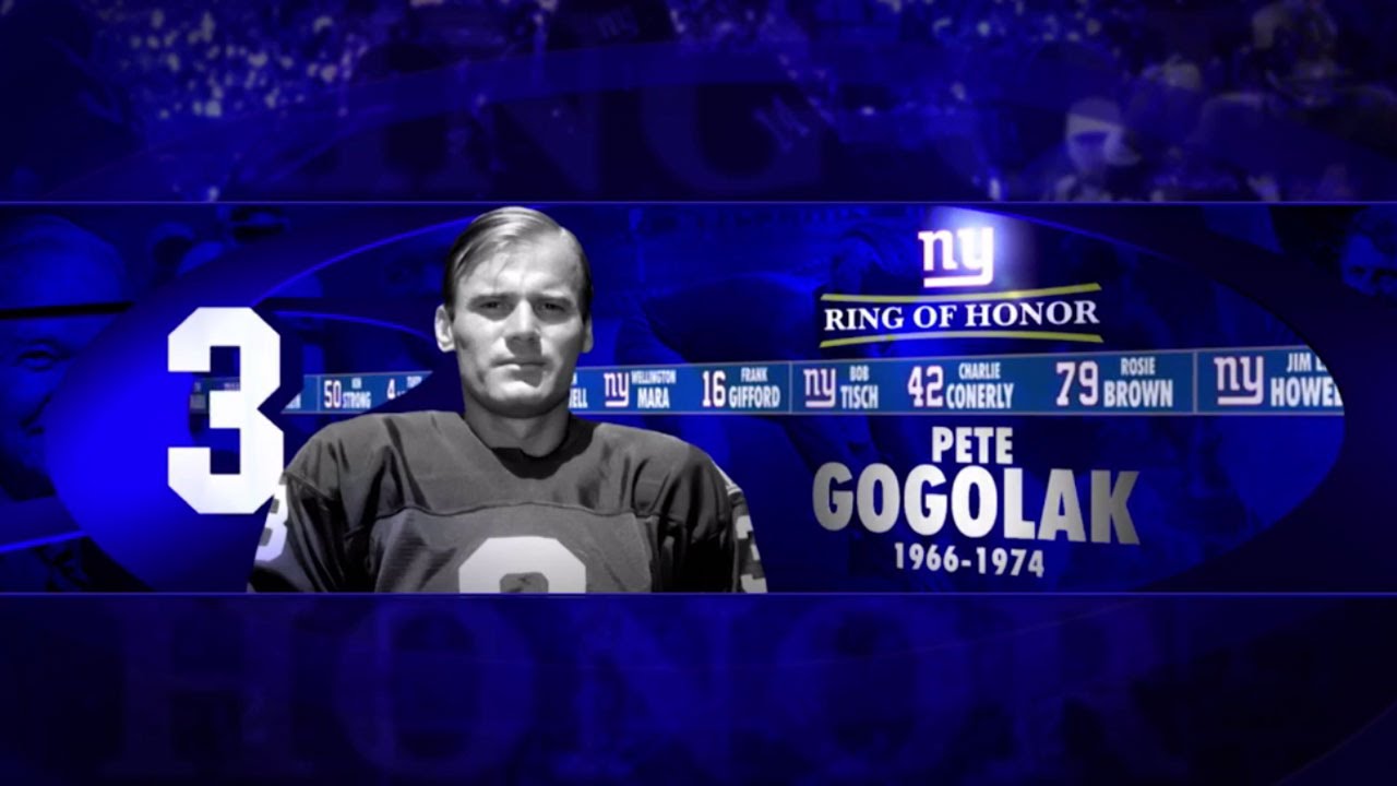 Pete Gogolak Giants Ring of Honor