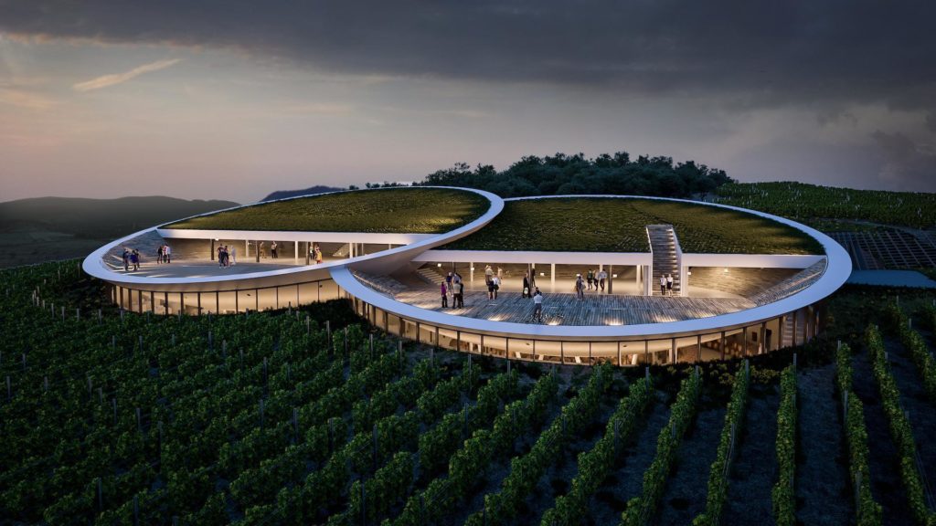 Sauska Winery View Design Plan Tokaj Night