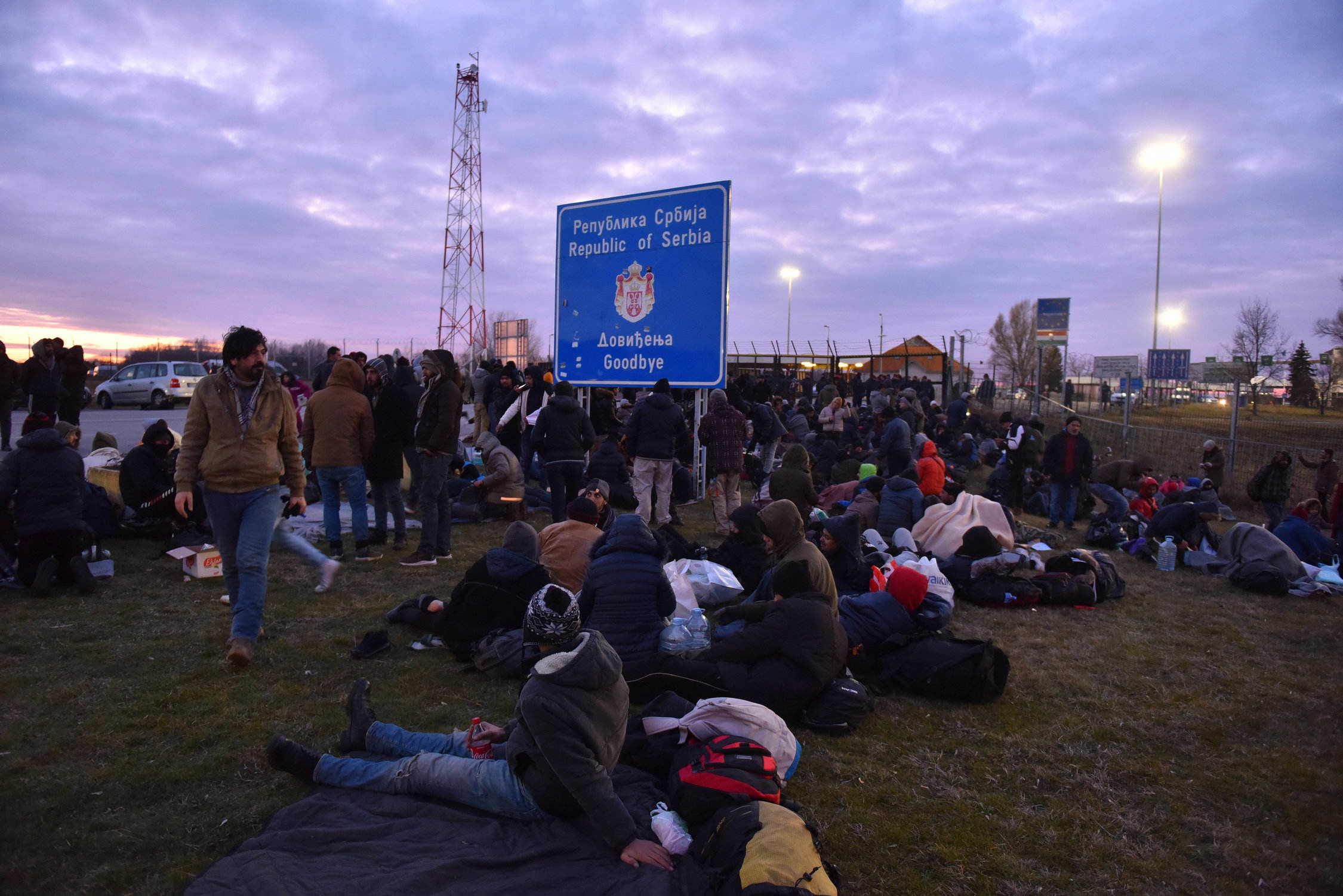 migrantů na maďarských hranicích