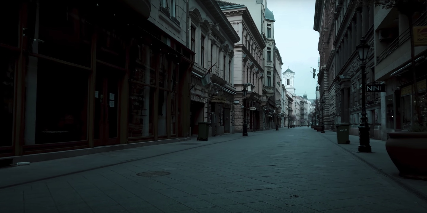 布達佩斯空蕩蕩的街道 covid 19