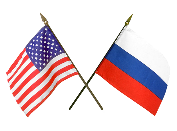 علم روسيا والولايات المتحدة