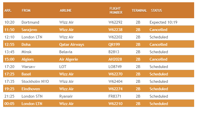 Budapest airport coronavirus