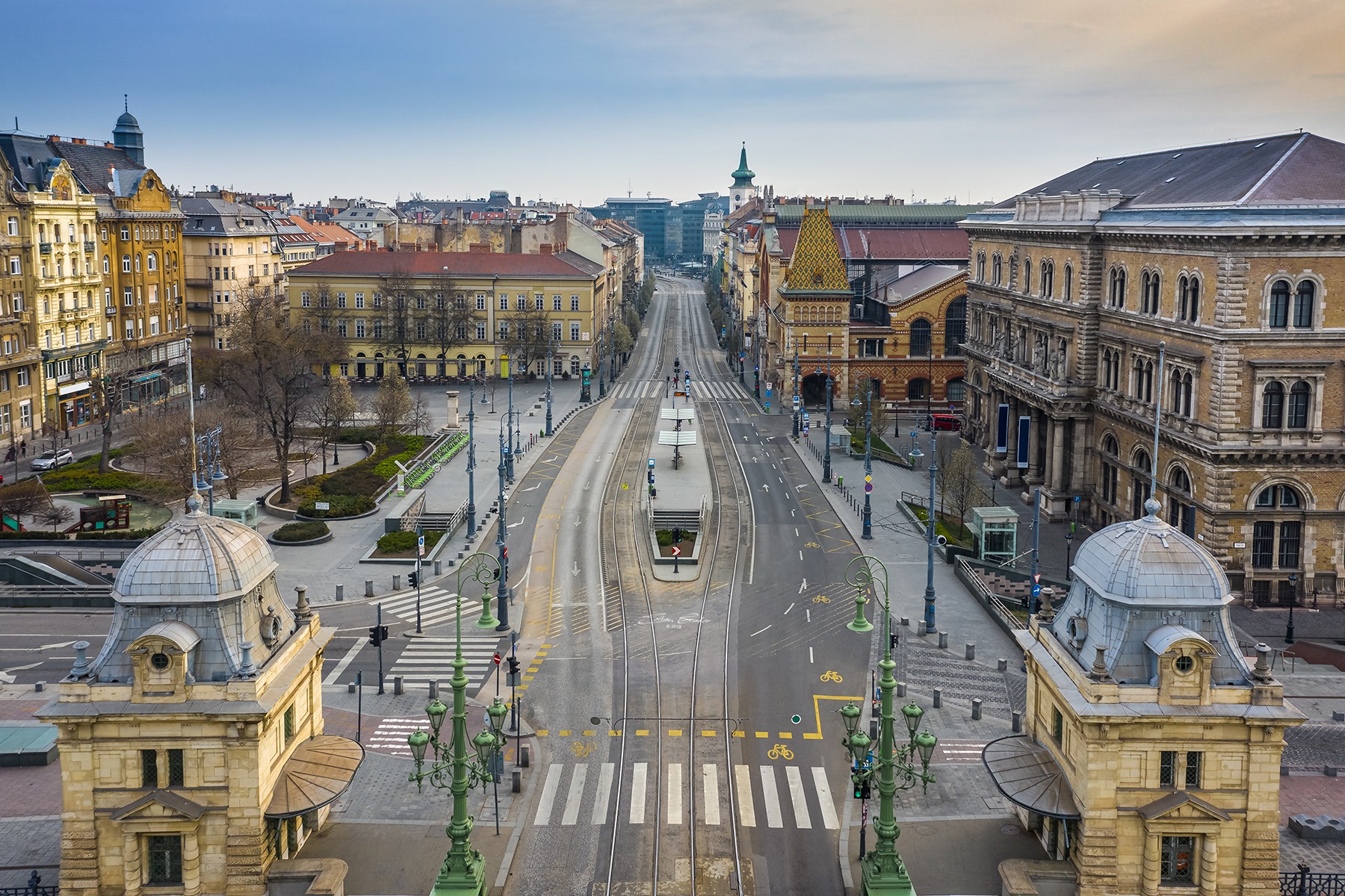 ブダペスト、Fővám 広場、ハンガリー