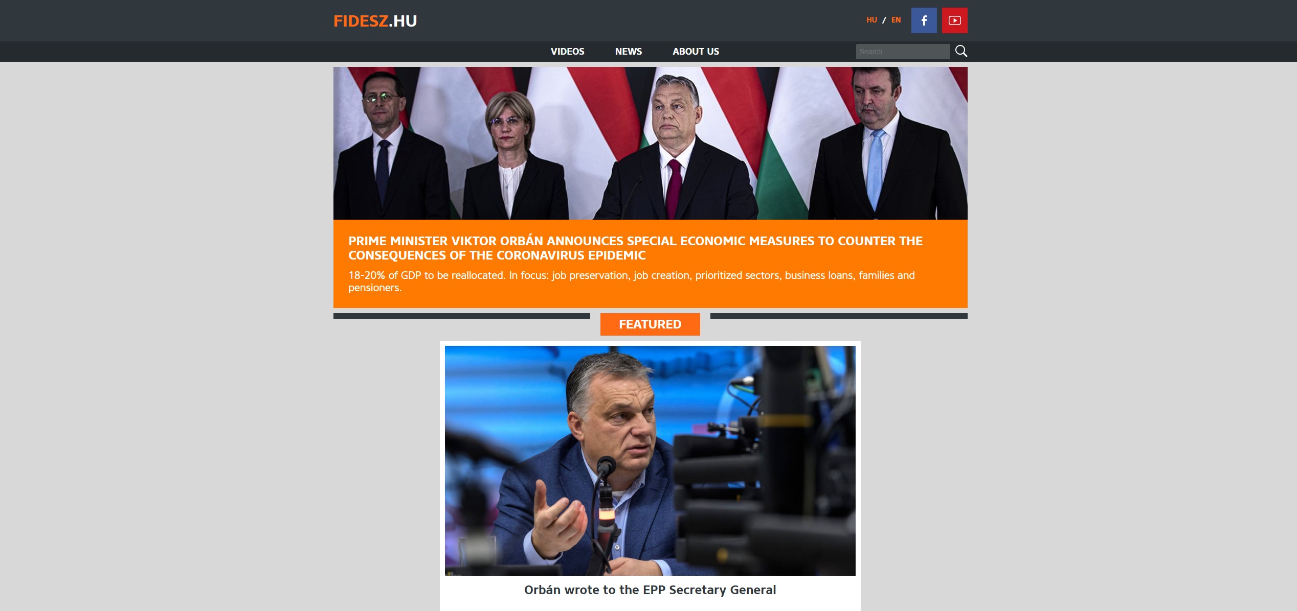 fidesz englische Website