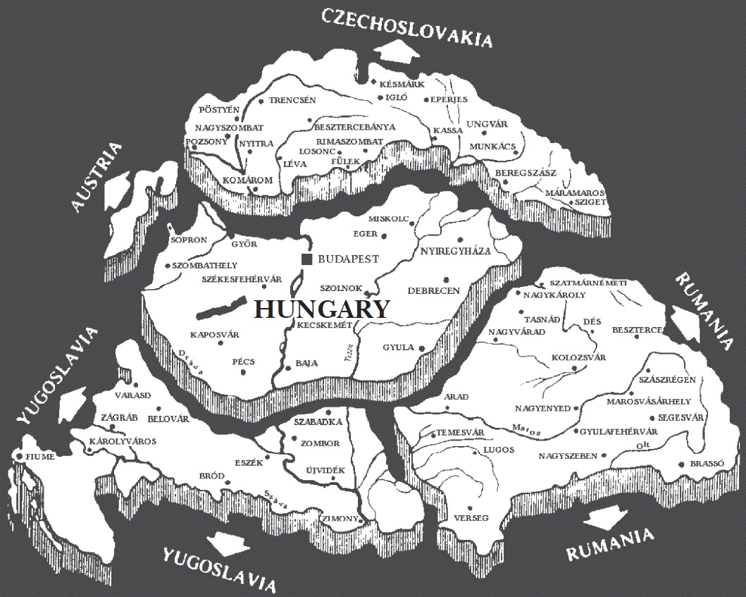 خريطة تريانون المجر