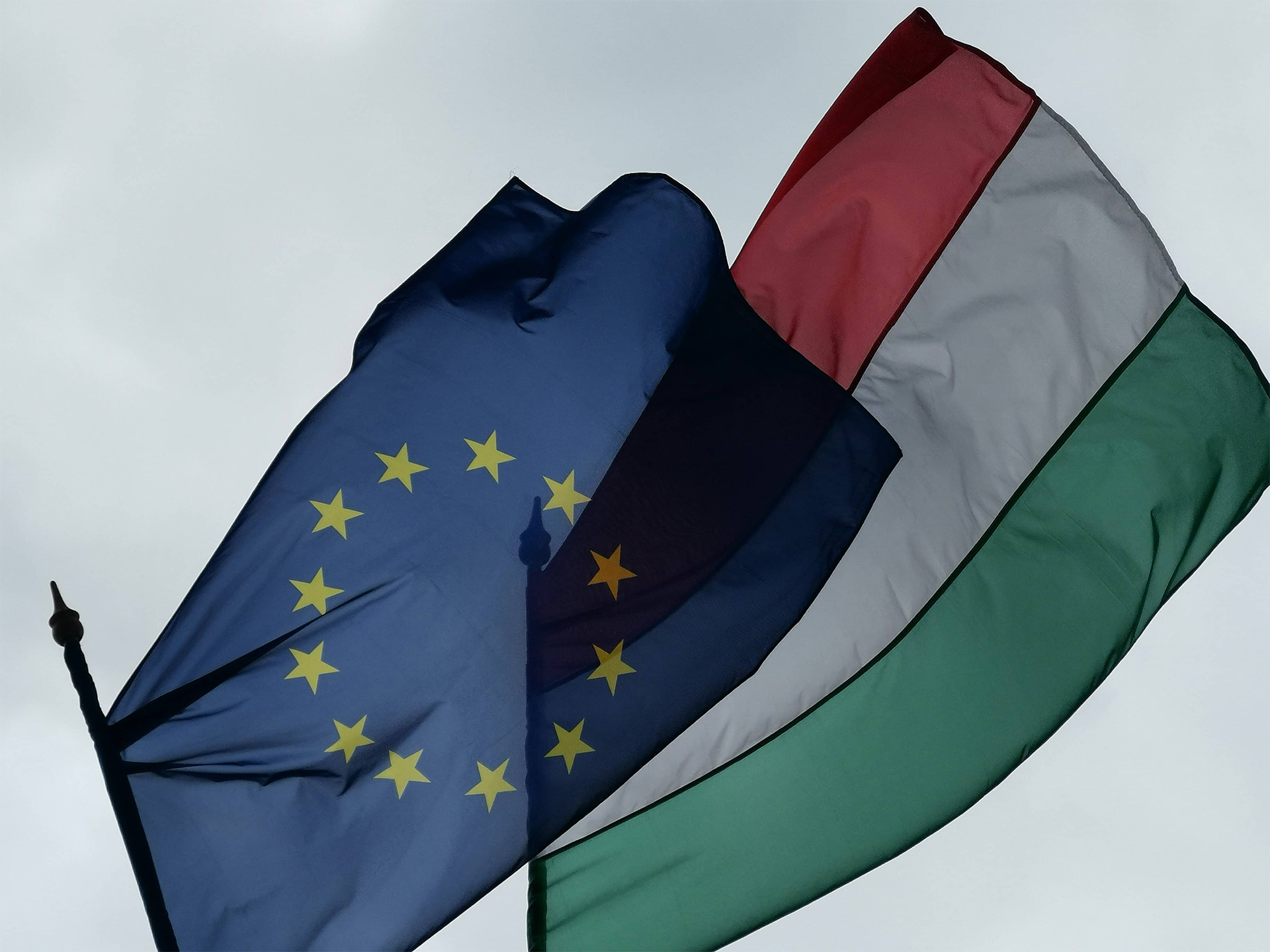 Bandera de Hungría de la UE
