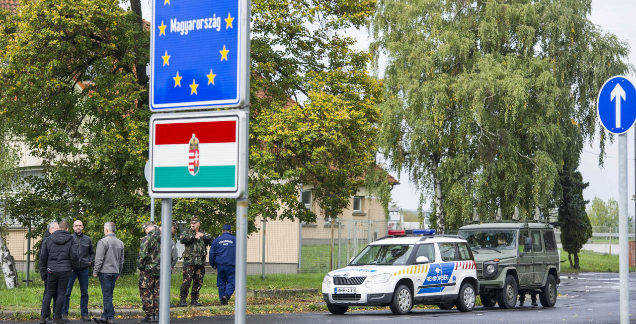 frontera Hungría bandera UE
