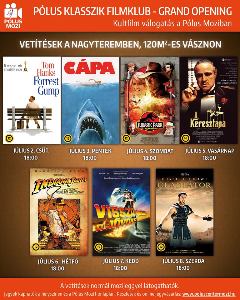 Pólus Moziműsor Movie Schedule Programme Classics Klasszikusok