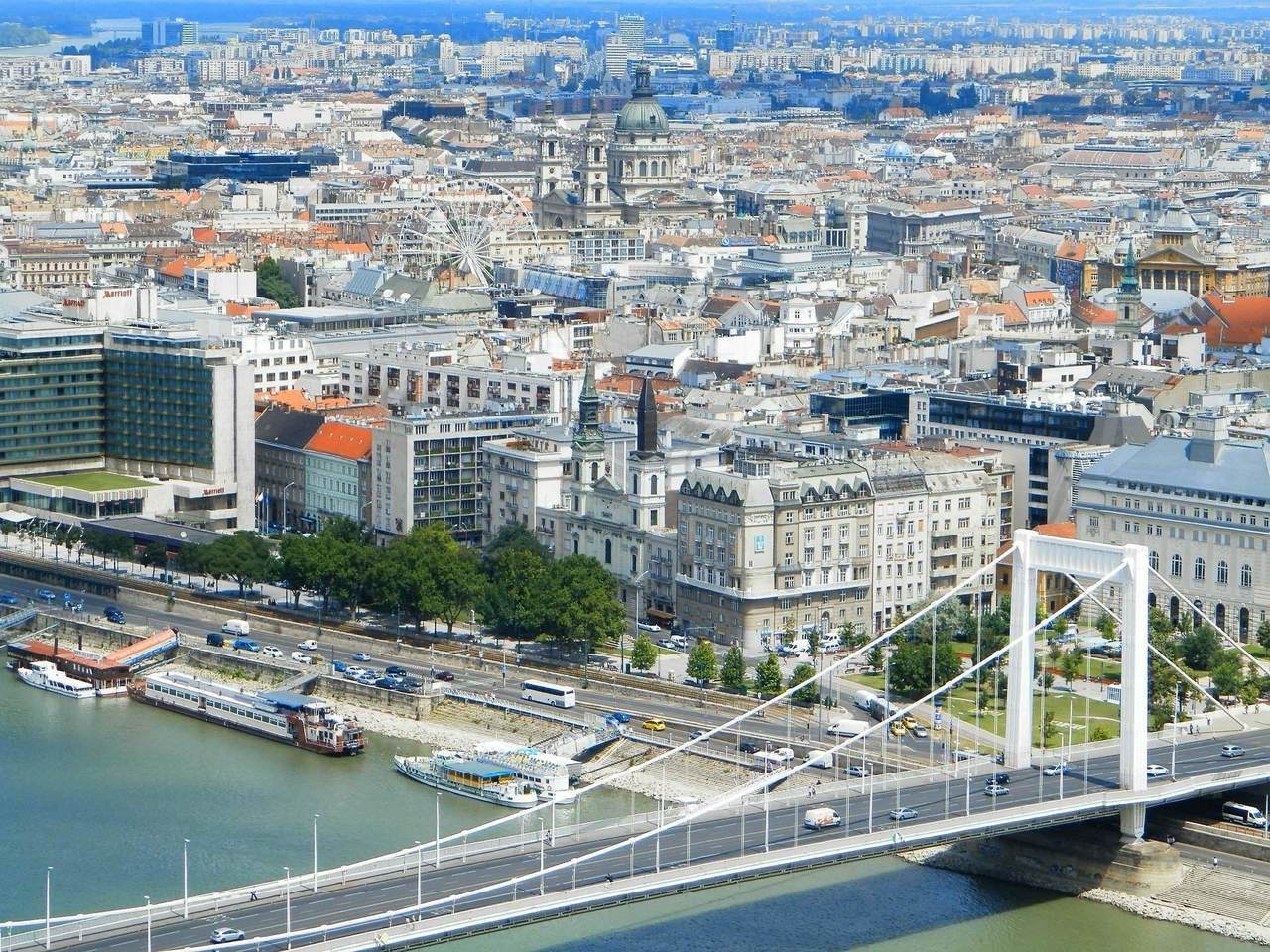 maďarsko budapest_panorama alžbětin most